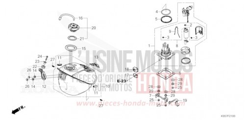 FUEL TANK (CRF250R/CRF250RWE) CRF250RS de 2025